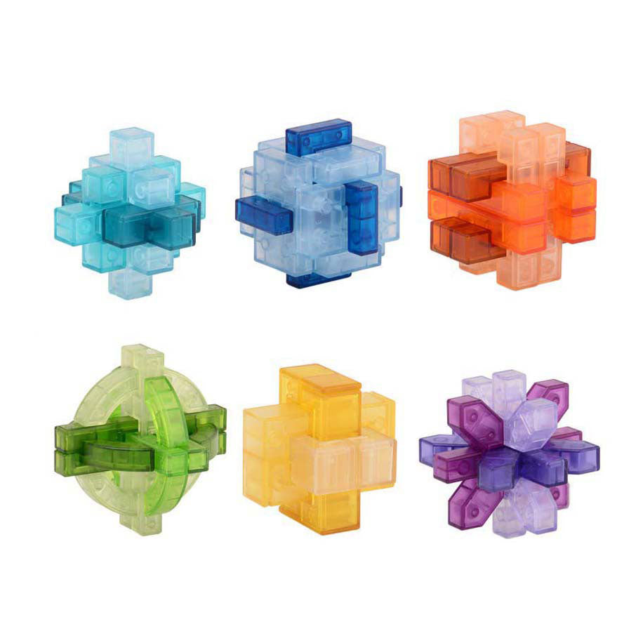 Johntoy 3D-Gehirnpuzzle in transparenter Farbe