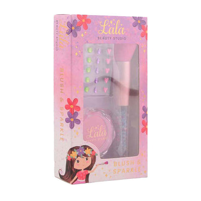 Johntoy Lala – Rouge- und Pinsel-Make-up-Set mit Aufklebern