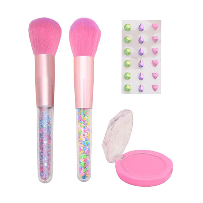 Johntoy Lala – Rouge- und Pinsel-Make-up-Set mit Aufklebern