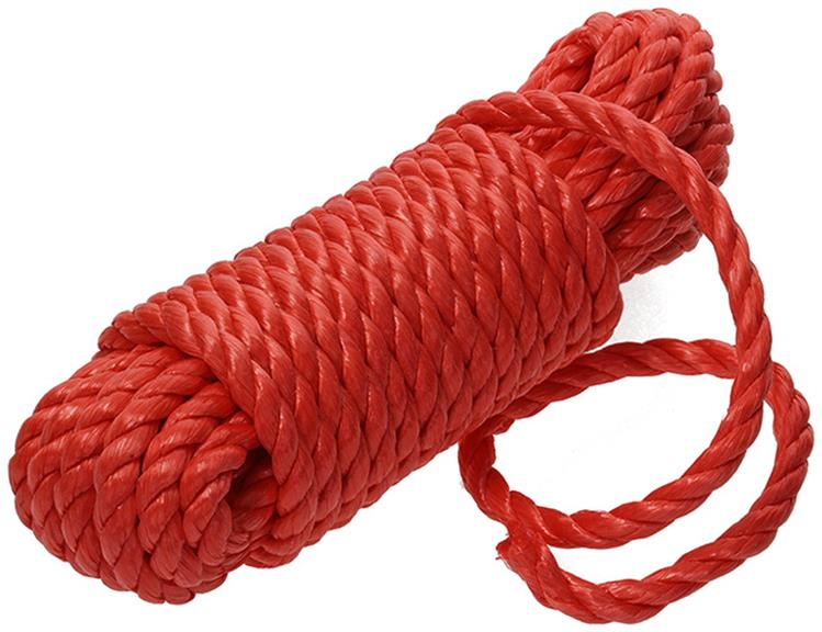 Mack 1014010 - PP gedrehter orangefarbener Strang 10 mm 10 m | 5 Stück