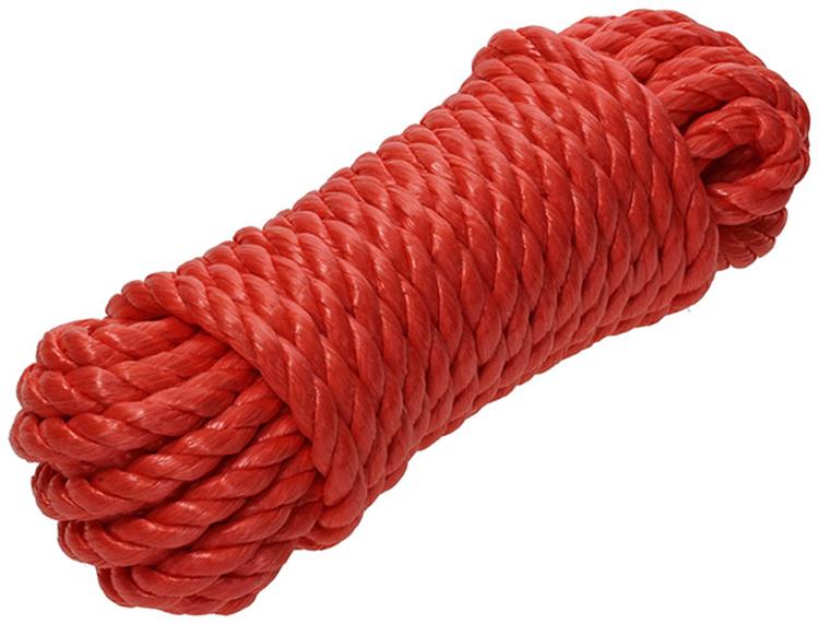 Mack 1014010 - PP gedrehter orangefarbener Strang 10 mm 10 m | 5 Stück