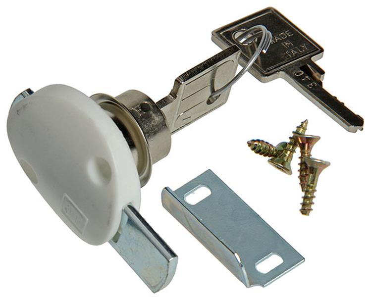 Mack 1014017 - Zylinder-Aufputz-Schrankschloss ø 16 mm l20 mm | 5 Stück