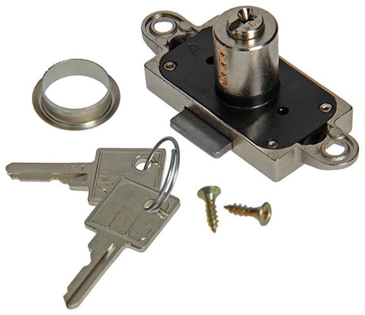 Mack 1014019 - Zylinder-Aufputz-Schrankschloss ø 20 mm l20 mm | 5 Stück
