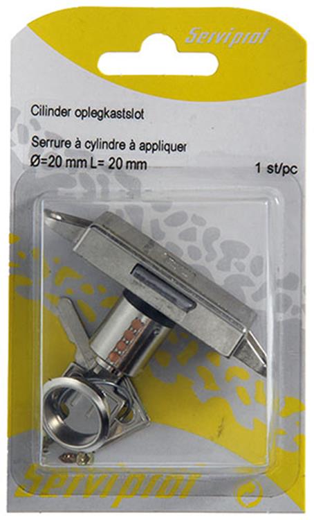 Mack 1014019 - Zylinder-Aufputz-Schrankschloss ø 20 mm l20 mm | 5 Stück