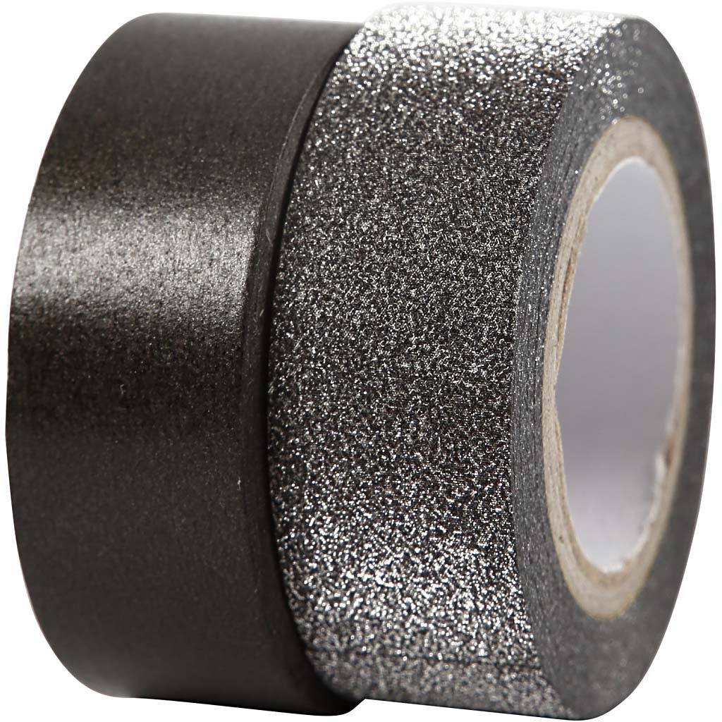 Vivi Gade Abdeckband, B: 15 mm, schwarz, 2 Rollen 1 Box