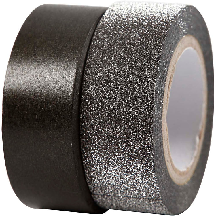 Vivi Gade Abdeckband, B: 15 mm, schwarz, 2 Rollen 1 Box