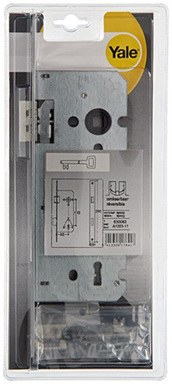Yale 1019015 – 1 Doppel-Einsteckschloss l r a1353 50 mm | 1 Stk