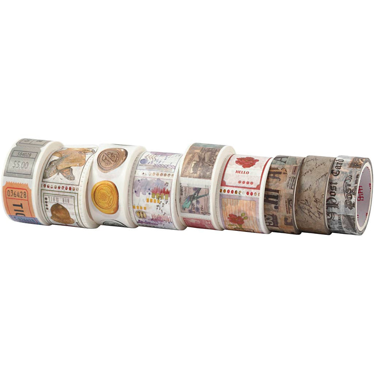 Creativ Company Abdeckband, L: 3+5 m, B: 15+25 mm, 9 Rollen 1 Karton