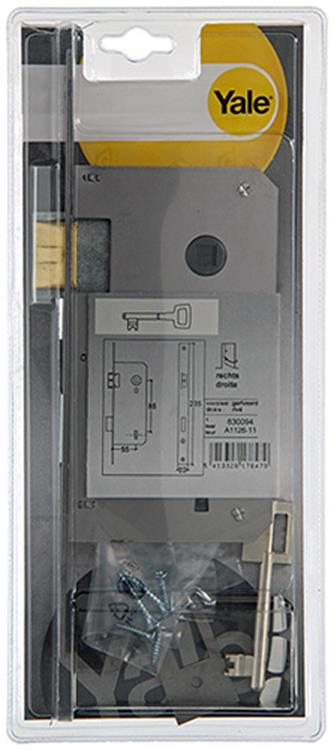 Yale 1019021 – 1 Doppel-Einsteckschloss rechts A1126 55 mm | 1 Stk