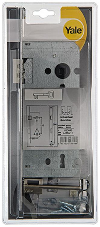 Yale 1019022 – 1 Doppel-Einsteckschloss l r a1353 55 mm | 1 Stk