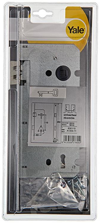 Yale 1019029 – 1 Doppel-Einsteckschloss l r a1353 60 mm | 1 Stk