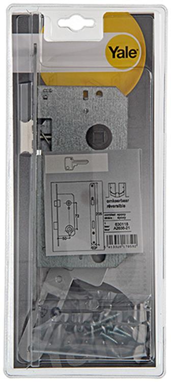 Yale 1019033 – 1 Einsteckschloss doppelt l r a2656 50 mm | 1 Stk