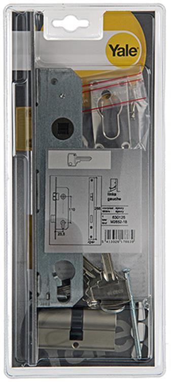 Yale 1019037 - 1 schmales Türschloss + Zyl. links auswählen m2652 23mm | 1 Stk
