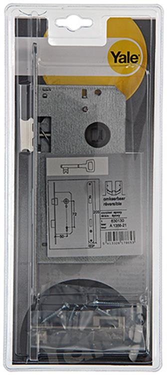 Yale 1019039 – 1 Doppel-Einsteckschloss L R A1356 50 mm | 1 Stk