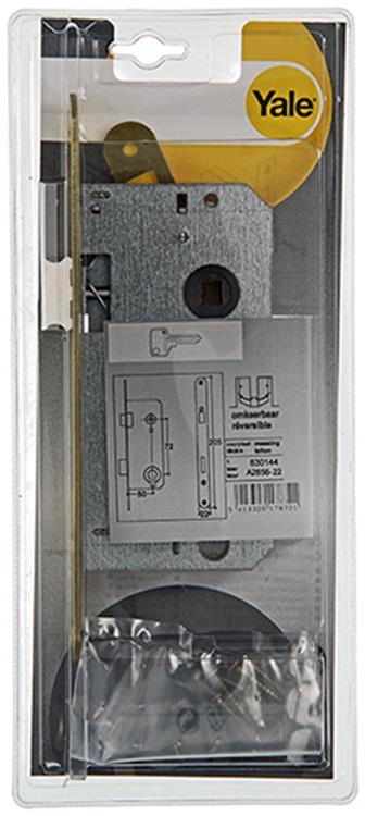 Yale 1019046 - 1dbl.Einsteckschloss Messing l r a2656 50mm | 1 Stk