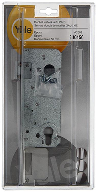 Yale 1019052 – 1 Einsteckschloss Z-Zylinder Doppel-L A2609 50 mm | 1 Stk