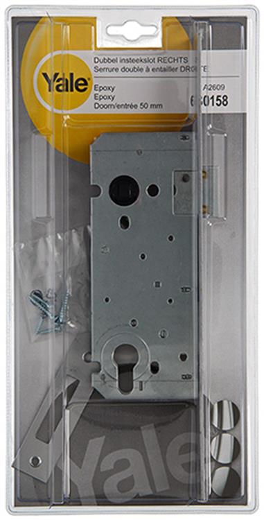 Yale 1019053 – 1 Einsteckschloss Z-Zylinder Doppel-R A2609 50 mm | 1 Stk