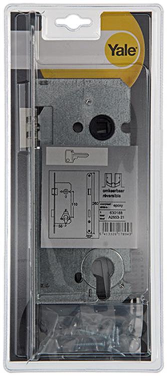 Yale 1019064 – 1 Doppelzylinder-Einsteckschloss umkehrbar. Epoxidharz A2653-21 55 mm | 1 Stk