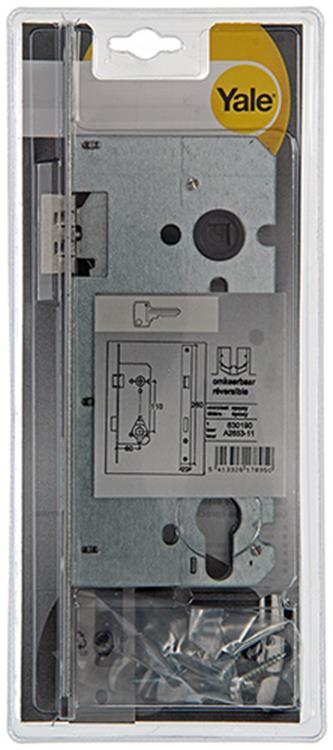Yale 1019065 – 1 Doppelzylinder-Einsteckschloss umkehrbar BA2653 60 mm | 1 Stk