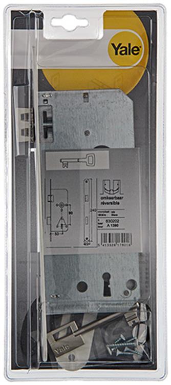 Yale 1019069 – 1 Einsteckschloss weiß A1390 24 BB 50 mm | 1 Stk