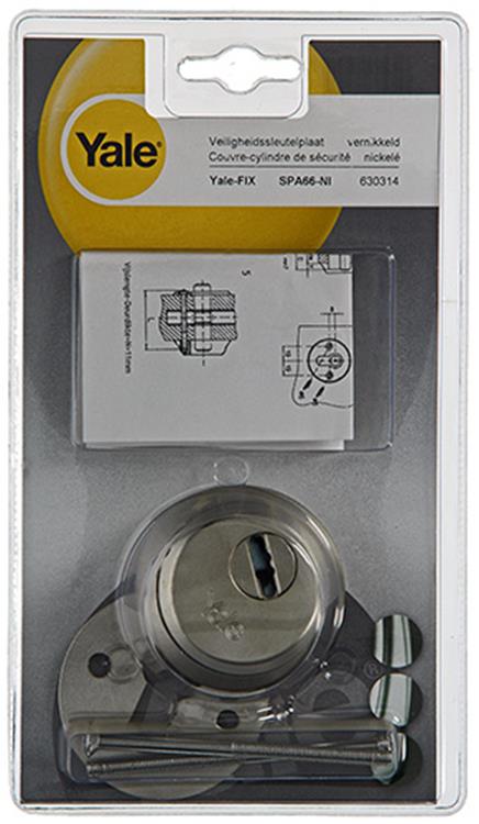 Yale 1019105 - Sicherheitsrosette MS vernickelt spa66-ni | 1 Stk