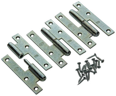 Yale 1019135 - 3 Stahlscharniere verzinkt links 110x60mm | 2 Stk