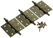 Yale 1019139 – 3 Scharniere mit kugelgelagertem bronziertem Vasenknopf 76 x 76 mm | 2 Stk - afbeelding 4