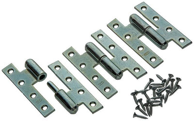 Yale 1019143 – 3 schwere Scharniere, verzinkte rechte Ecke rechts, 110 x 70 mm | 2 Stk