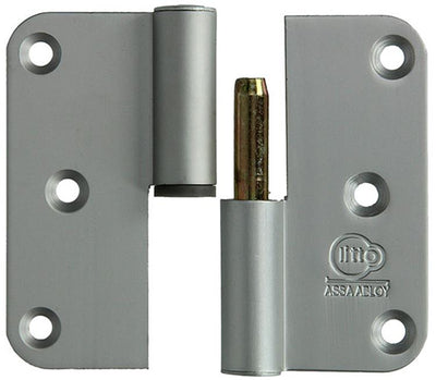 Yale 1019155 – 3 Scharniere, Aluminium, naturbelassen. Ecke rechts 80x80mm | 2 Stk