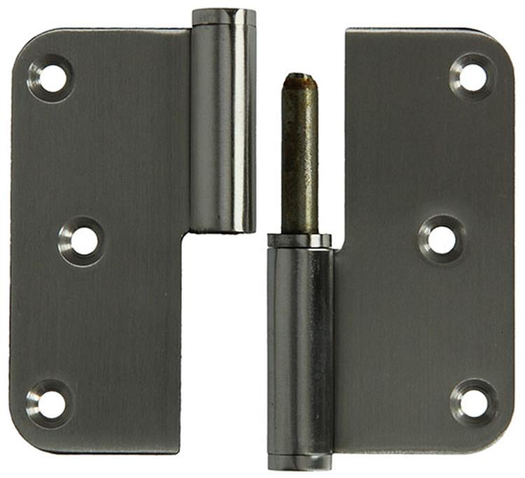 Yale 1019162 – 3 Edelstahlscharniere, abgeschrägte Ecken rechts 80x80mm | 5 Stück