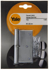 Yale 1019168 – 1 Edelstahlscharnier links mit rechtem Winkel 80 x 82 | 2 Stk - afbeelding 2