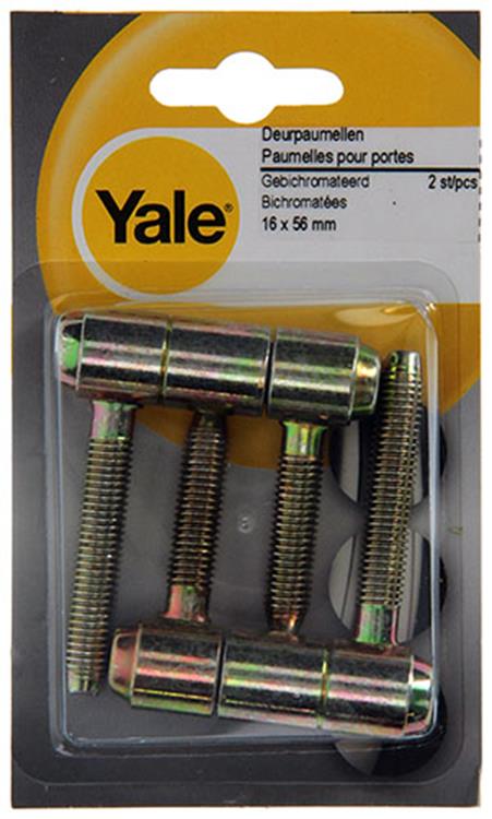 Mack 1019175 - 2 Türscharniere bichromatiert 16x56mm | 5 Stück