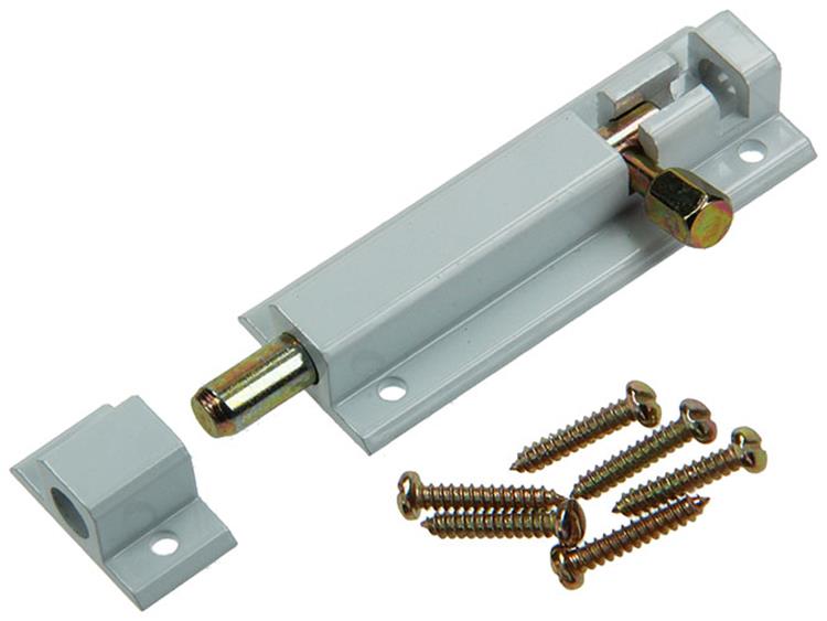 Yale 1019189 – Profilriegel mit Verriegelungsbügel, weiß 80 mm | 5 Stück