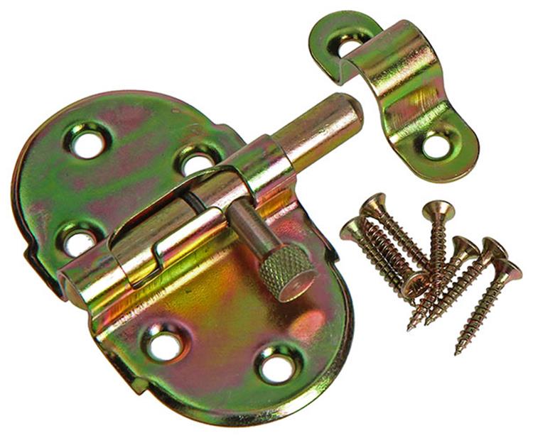Yale 1019197 – Federriegel mit Verriegelungsbügel, Bichromat 40 mm | 5 Stück