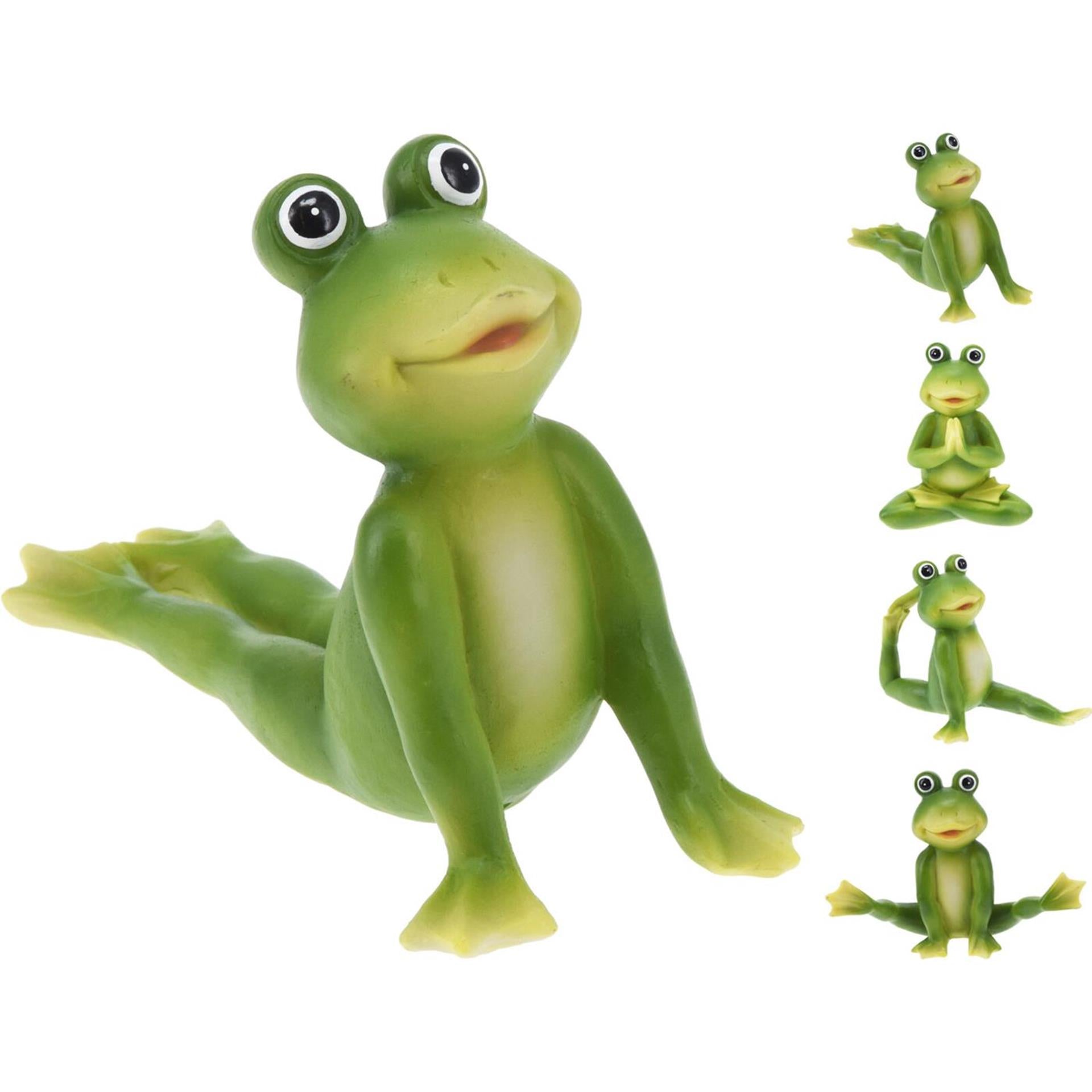 Home Styling Yoga Frosch 14x5x10cm 4 sort.