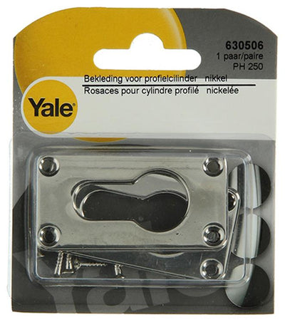 Yale 1019200 – 2 Profilzylinder mit Nickelbeschichtung, pH 250 | 3 Stück