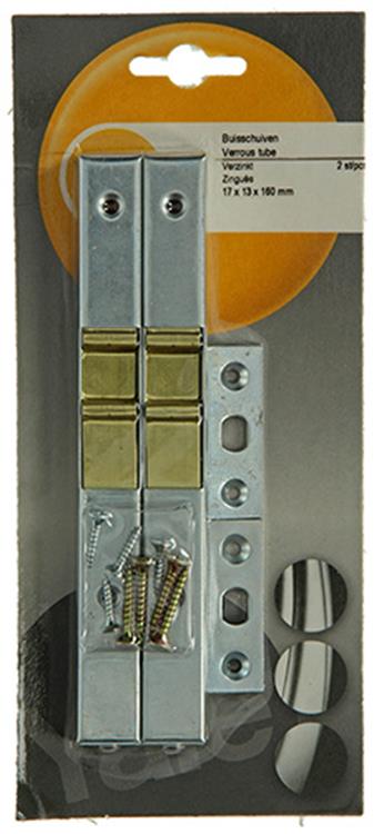 Yale 1019204 - 2 verzinkte Rohrrutschen 17x13mm 160mm | 5 Stück