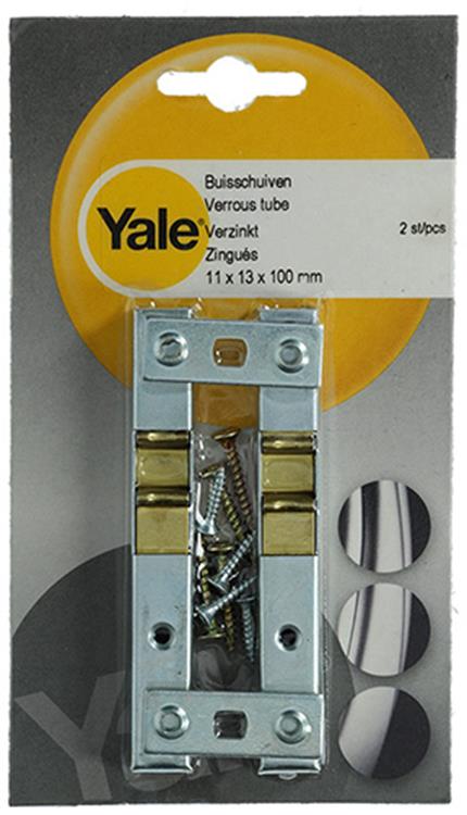 Yale 1019212 - 2 verzinkte Rohrrutschen 11x13mm 100mm | 2 Stk