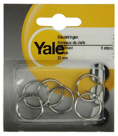 Yale 1019217 - 6 Schlüsselanhänger 20mm | 10 Stück