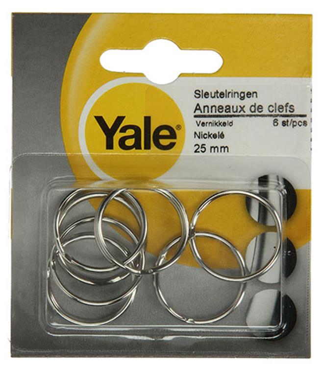 Yale 1019223 - 6 Schlüsselanhänger 25mm | 10 Stück