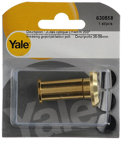 Yale 1019226 - Türspion 200° Messing poliert ø14mm | 2 Stk