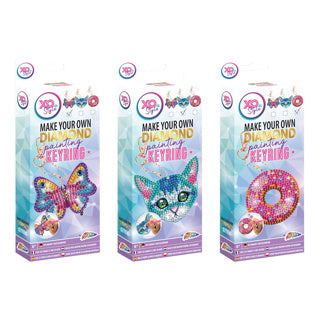 Diamond Painting Key Ring machen 3 Assorti