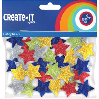 Haza Witbaard Foamstickers Stars Glitter, 54st.