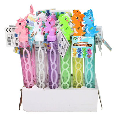 Johntoy Seifenblasengebläse Einhorn und Dinosaurier 118ml - 24 Stk.