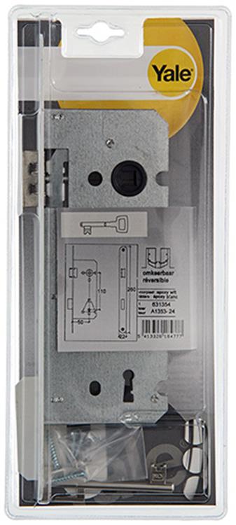 Yale 1019599 – 1 Einsteckschloss weiß a1353bb 50 mm | 1 Stk