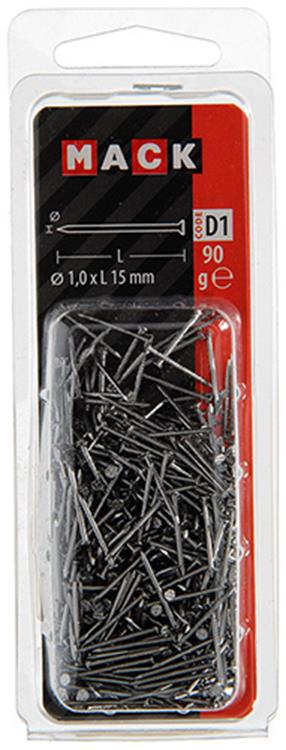 Mack 1017113 - Flachkopfnagel 90 gr 1,0 x 15 mm | 5 Stück