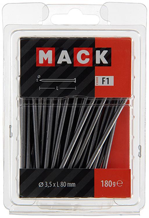 Mack 1017125 - Flachkopfnagel 180 gr 3,5 x 80 mm | 5 Stück