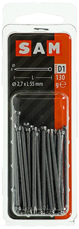 Mack 1017142 - Nagel runder Kopf 130 gr 2,7 x 55 mm | 5 Stück