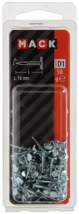 Mack 1017192 - Blocknagel aus verzinktem Stahl 50 gr16 mm | 10 Stück