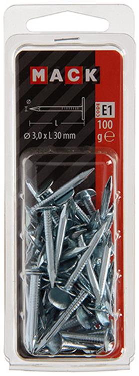 Mack 1017206 – Schiefernagel aus verzinktem Stahl, 100 g, 3,5 x 60 mm | 5 Stück